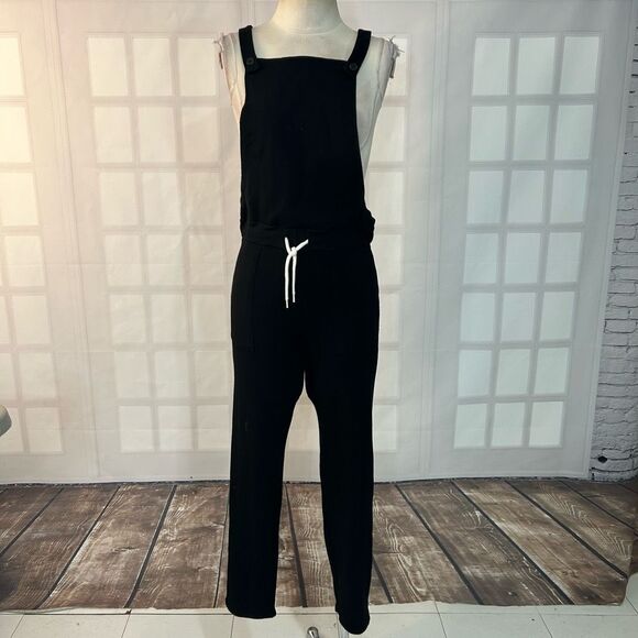 Monrow Black Jumpsuit with White Accents - Picture 1 of 12